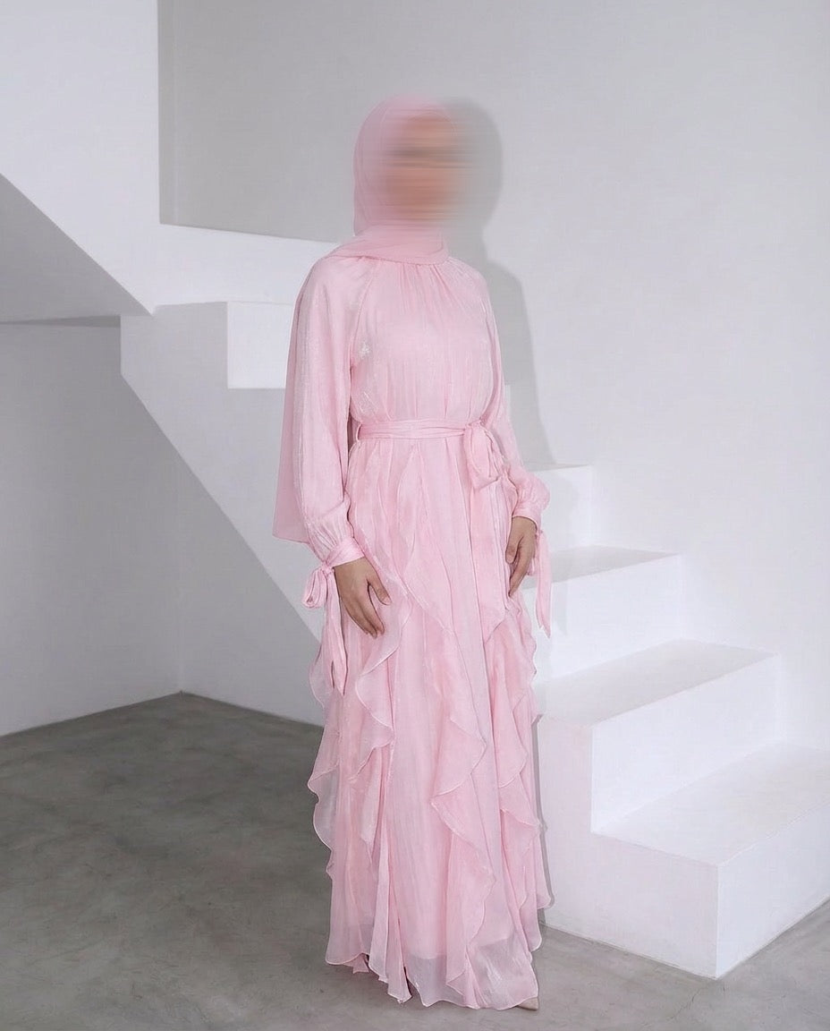 Layered Maxi Dress - PINK