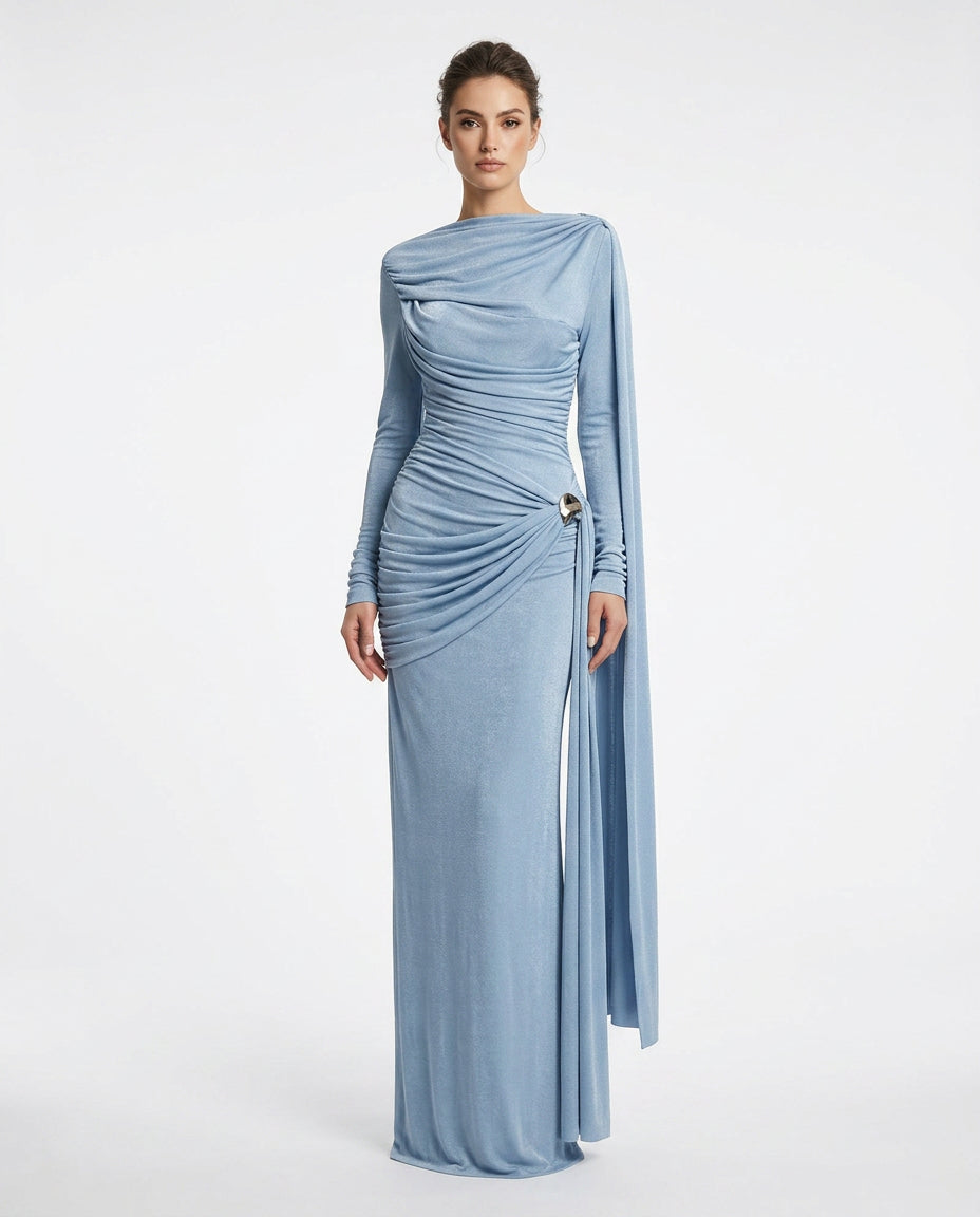 Robe drapée Célestia
